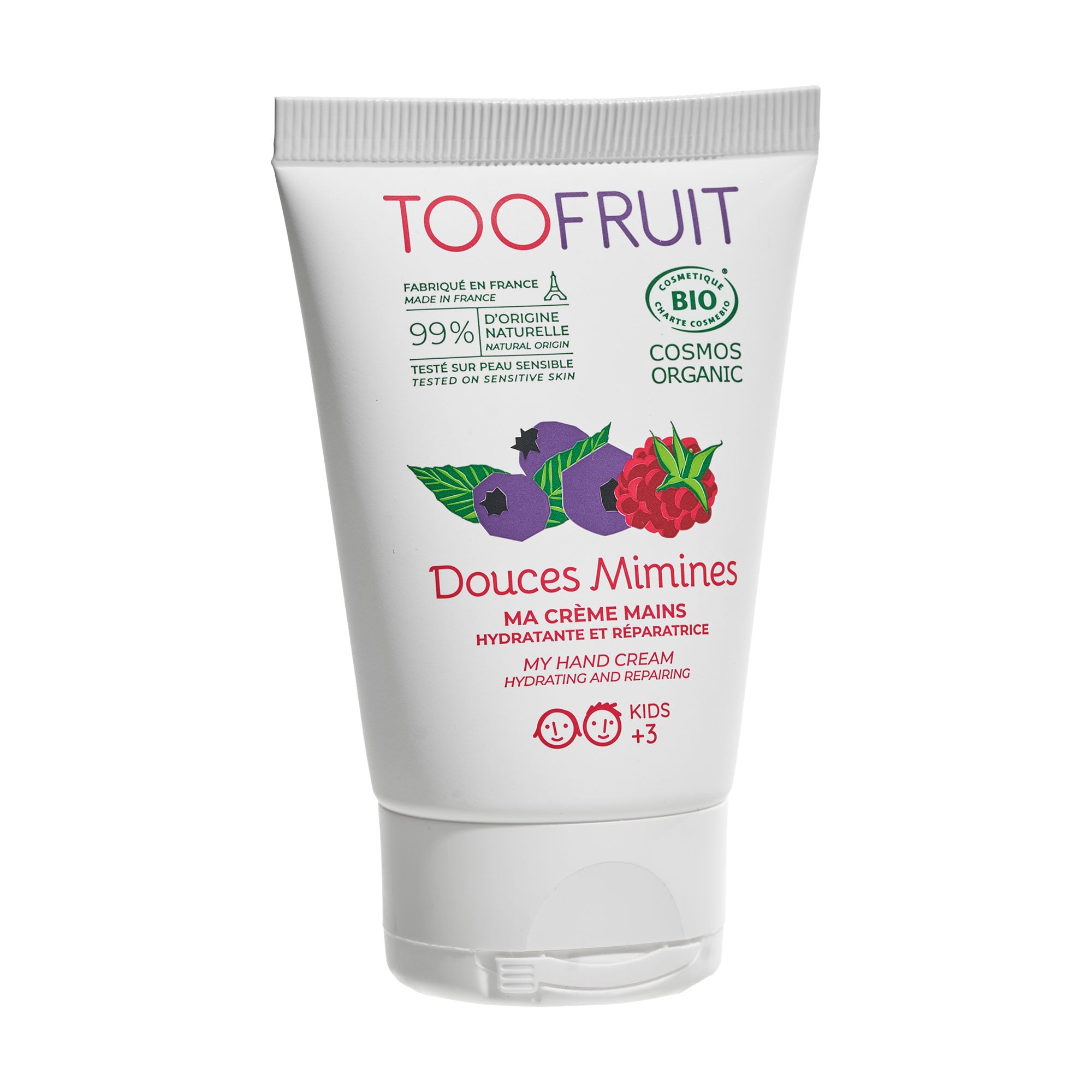 Дитячий крем для рук TOOFRUIT My Hand Cream Hydrating And Repairing Малина-Лохина, від 3 років, 50 мл
